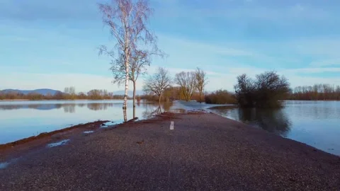 Flooding in the plain Stock Footage 150114548