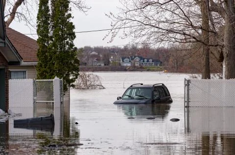 Flooding in Quebec (Spring 2019) Foto stock
