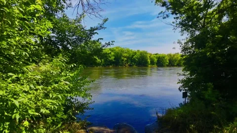 Flooding River Churning River Bottom 4K Stock Footage 314625725