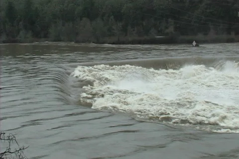 Flooding river 库存影片 306533