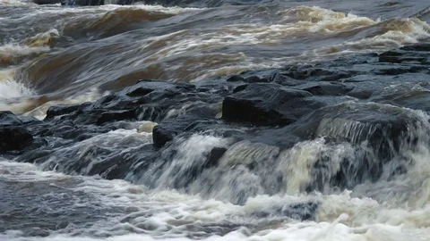 Flooding on the rough river 2 Stock Footage 80281213