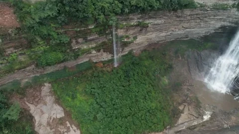 Flooding waterfall Stock Footage 183289229