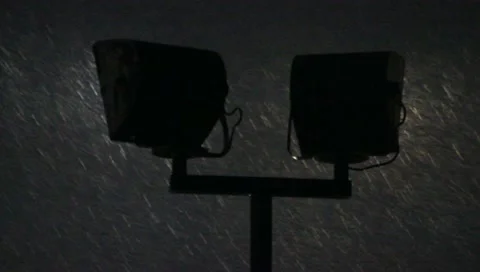 Floodlight and rain 스톡 동영상 10858027