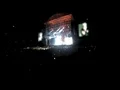 Floodlight blinking from stage over thousands of people, concert at stadium Footage