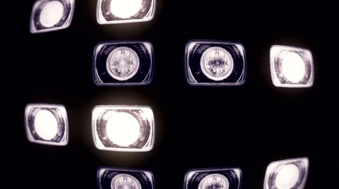 Floodlight box design wall 3 스톡 동영상 51669475