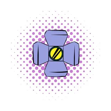 Floodlight comics icon Stock Illustration
