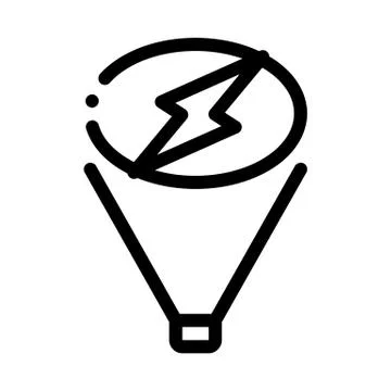 Floodlight (Give Signal) Icon Vector Outline Illustration Stock Illustration