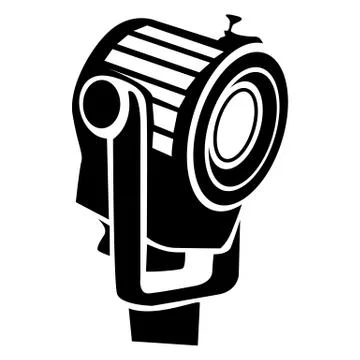 Floodlight icon in simple style Stock Illustration