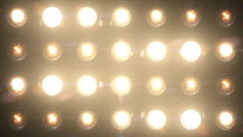 Floodlight Lights Flashing Wall  VJ Stage 4K Lights Bulb Halogen Headlamp Stock Footage 102626035