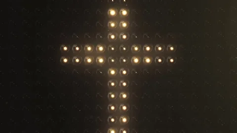Floodlights Flashing Cross Background Stock-Footage 71109642