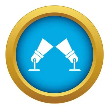 Floodlights icon blue vector isolated Stock Illustration