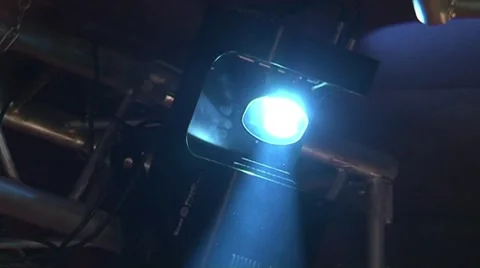 Floodlit. The bright light of spotlights Stock Footage 49996394