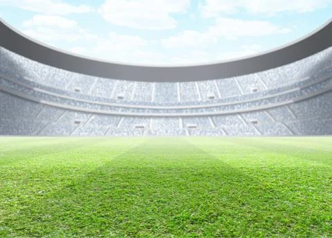 Floodlit Stadium Day Stock Illustration