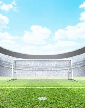 Floodlit Stadium Day Stock Illustration