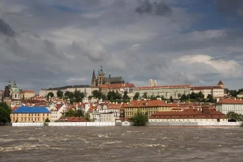 Floods in Prague Stock Photos