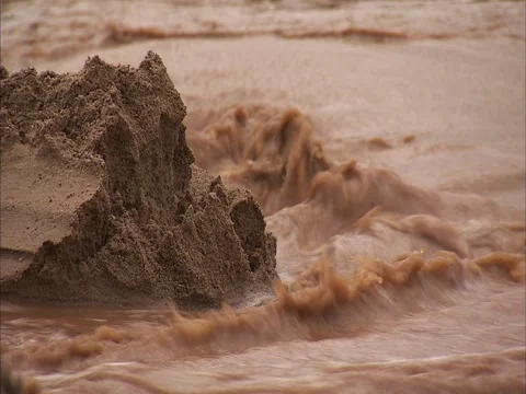 Floods washed out ground Stock Footage 2316433