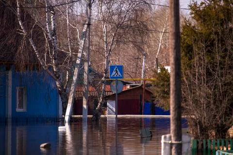 Floodwaters Stockfoto's