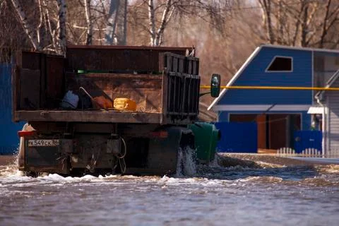 Floodwaters Stockfoto's