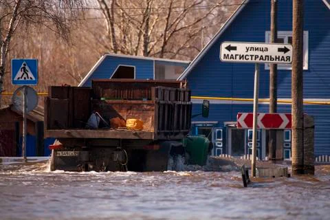 Floodwaters Stockfoto's