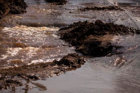 Floodwaters Stockfoto's