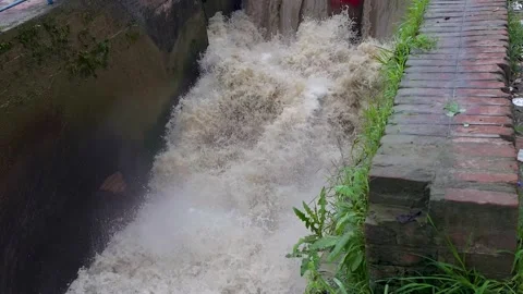 The Floodwaters Reshaping Indian Terrain Stock Footage 326286330