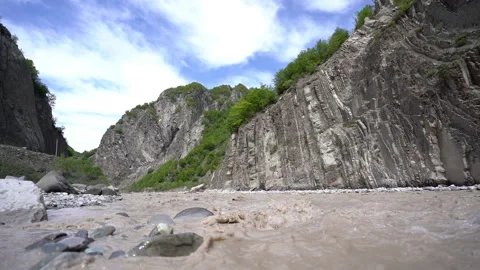 Floodwaters Rushing Through Mountain Stream Video stock 308962906