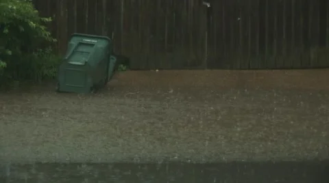 Floooding street 2 Stock-Footage 7746307