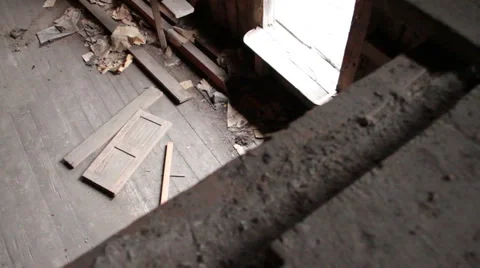 Floor in abandoned house Stock Footage 42864151