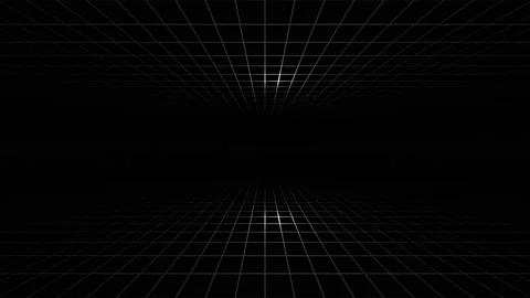 Floor and Ceiling Flat Grid Mask Subtle Laser Grid Cyber Room Tech Stock Footage 141025078