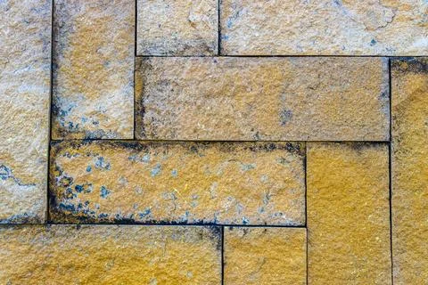 Floor and stone wall texture made of squares and rectangles. 스톡 사진