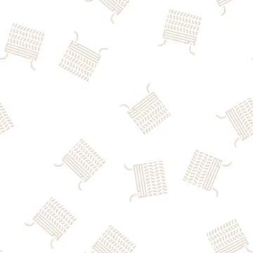 Floor basket glyph seamless pattern Stock Illustration