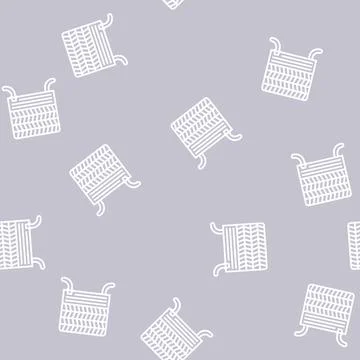 Floor basket line seamless pattern Stock Illustration