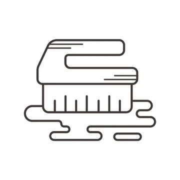 Floor brush Illustrazione stock