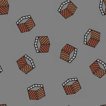 Floor building house vector seamless pattern Ilustración de archivo