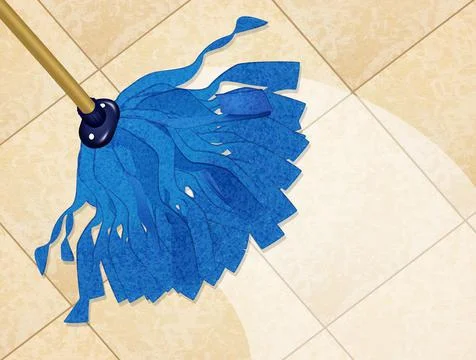 Floor cleaning brush Stock Illustration