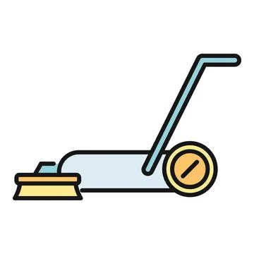 Floor cleaning machine icon representing maintenance and sanitization イラスト素材
