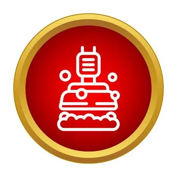 Floor cleaning machine working with soap bubbles Stock Illustration