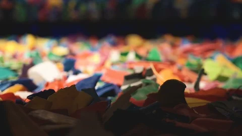 Floor of Colourful Plastic Waste Stock Footage 90118065