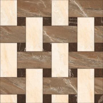 Floor constructed of blocks of marble tile. Stock Photos