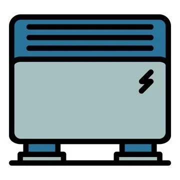 Floor convector icon vector flat Illustrazione stock