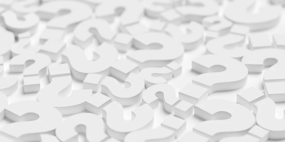 Floor covered with white question marks, idea, solution or question or comm.. イラスト素材