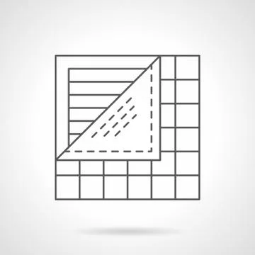 Floor covering flat line vector icon Stock Illustration