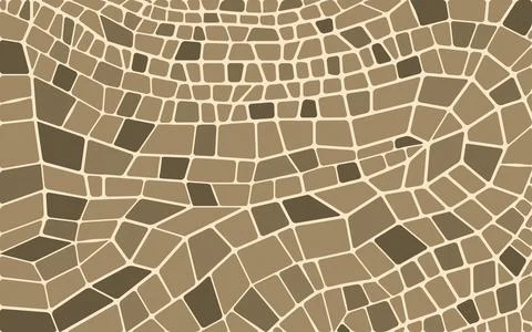 Floor design in brown tones created from piece stones. vectorial Stock Illustration