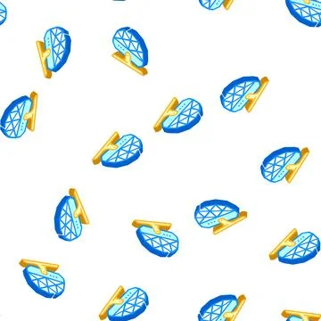 Floor disco ball isometric icon seamless pattern Stock Illustration