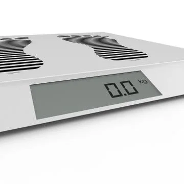 Floor electronic scales Stock Illustration