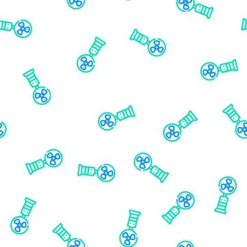 Floor fan vector seamless pattern イラスト素材