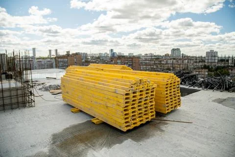 Floor formwork beam Stock Photos
