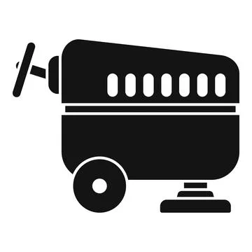 Floor grinding machine being used by construction worker for leveling concrete Stock Illustration