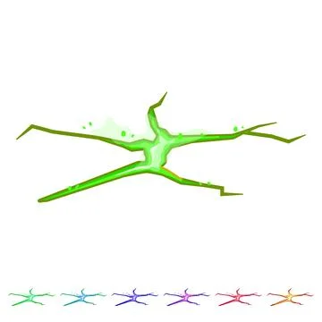 Floor ground crack cartoon vector graphic Stock Illustration