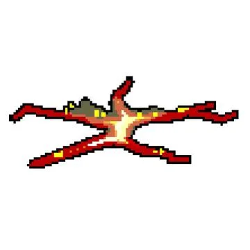 Floor ground crack pixel art vector illustration Stock Illustration